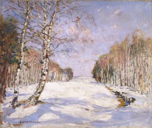 Schaduwen op de sneeuw, ca. 1890-1918 (olieverf op doek)