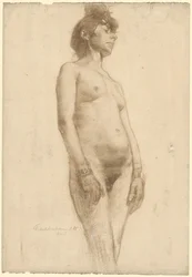 Staande naakte vrouw, 1885.