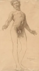 Staand mannelijk naakt, 1885