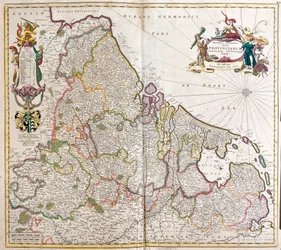 Kaart van Neder-Duitsland (Duitsland)