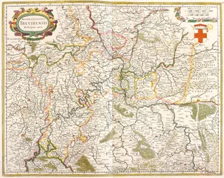 Kaart van het Aartsbisdom Trier (Duitsland)