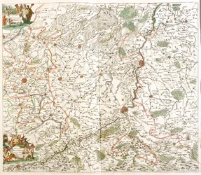 Kaart van het Bisdom Luik, België
