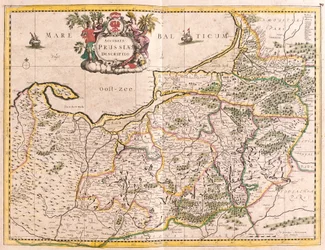 Kaart van het Koninkrijk Pruisen (Duitsland)