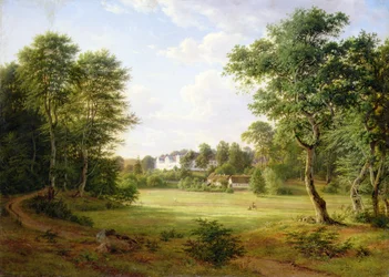 Deens landschap met een klein kasteel