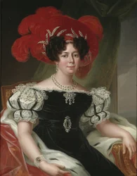 Portret van Desideria, koningin van Zweden en Noorwegen