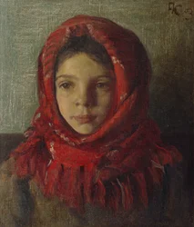 Meisje met hoofddoek