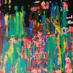 Levendige abstracte figuren
