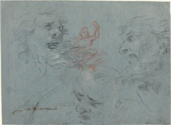 Studie van hoofden [recto]