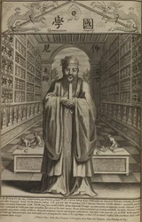 Portret van de Chinese denker en sociale filosoof Confucius 551 v.Chr. 479 v.Chr.