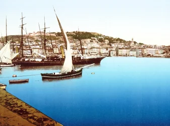 Een uitzicht op de haven van Cette, Frankrijk, 1890-1900