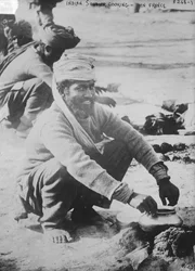 Indiase soldaat kookt in Frankrijk, 1914-15