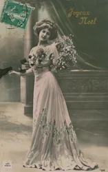 Joyeux Noel. Ansichtkaart verzonden in 1913