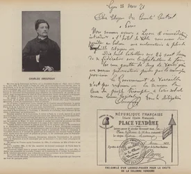 De Commune van Parijs, Charles Amouroux, Facsimile van een laissez-passer voor de val van de Vendome-zuil