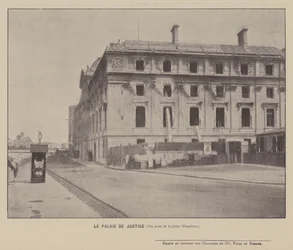 De Commune van Parijs, Het Paleis van Justitie, gezien vanaf de Place Dauphine