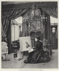 Madeleine Lemaire in haar atelier