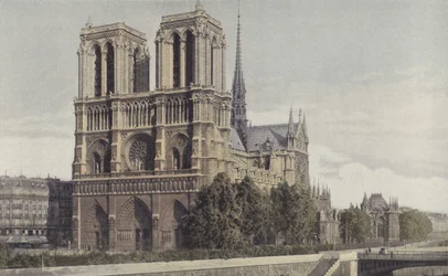 Parijs, Notre-Dame Kerk, Gezicht op de westgevel