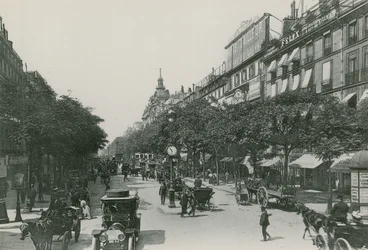 Perspectief van de Boulevard des Italiens