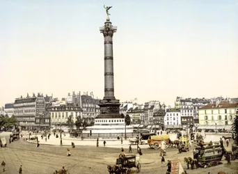 Place de la Bastille, Parijs, gepubliceerd 1900