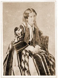 Portret van Elisabeth Felix genaamd Mademoiselle Rachel in 1851, Franse tragedienne (1821 - 1858)