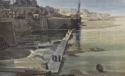 Saint-Servan, De overtocht van Saint-Servan naar Saint-Malo, bij eb