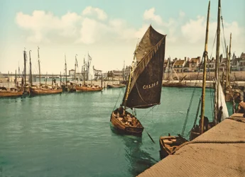 Uitzicht op de haven van Calais, 1890-1900