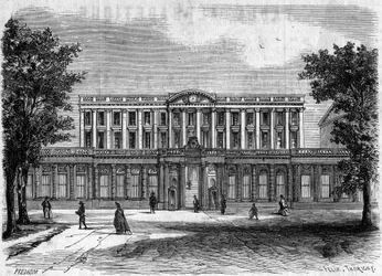 18e-eeuwse architectuur: buitenaanzicht van het stadhuis van Bordeaux, Gironde (33)