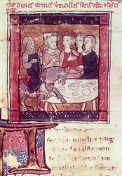Galahad komt naar Arthur, ca. 1250-80