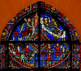 4 panelen van het St. Germain raam