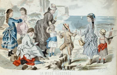 Een strand in Normandië, 1875