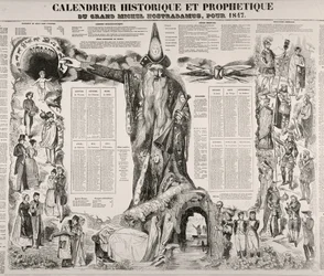 Een Historische en Profetische Kalender van Michel Nostradame (Nostradamus) (1503-66) 1847