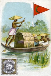 Een postbode op het Deccan-plateau van India, eind 19e eeuw