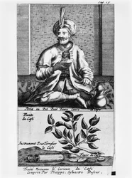 Een pot om koffie te maken, illustratie uit Traité Nouveau et Curieux du Café, du Thé et du Chocolat door Philippe Sylvestre Dufour, La Haye, gepubliceerd 1693