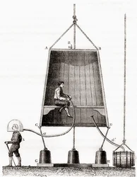 Een duikerklok die Halley in 1691 bouwde, uit 