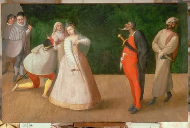 Een voorstelling van de Commedia dell
