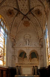 Een uitzicht op de kapel in het Kasteel van Chantilly