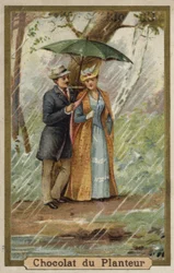 Een wandeling op een regenachtige dag