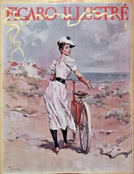 Een vrouw op een fiets. Omslag 