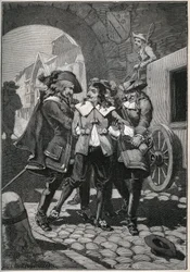 Ontvoering van Johann Friedrich Bottger (Boettger) (1591-1624) door de soldaten van Frederik-Augustus (Frederic Augustus) van Saksen, bekend als 