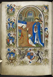 Hertog van Bedford voor St. George, uit het Getijdenboek (The Bedford Hours)