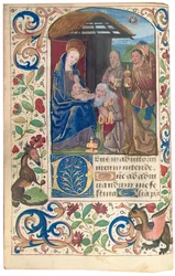 Aanbidding der wijzen, illustratie uit "Getijdenboek, Gebruik van Rome"