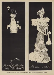 Advertentie voor Charvet Laundry, Parijs