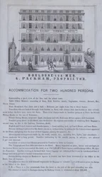 Advertentie voor het Louvre Railway Terminus Hotel, Boulogne-sur-Mer, Frankrijk