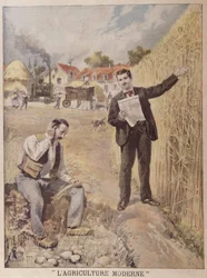 Advertentie voor het tijdschrift LAgriculture Moderne, in Le Petit Journal, 4 april 1897 (kleurgravure)