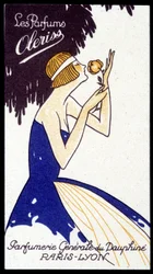 Reclamekaart voor Oleriss parfums van de Parfumerie Générale du Dauphiné