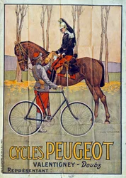 Reclame voor Peugeot fietsen