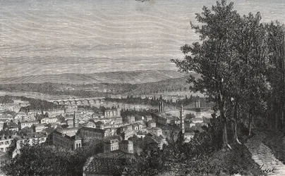 Agen - Lot-et-Garonne - gravure in 