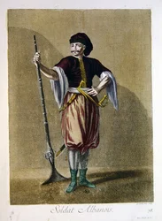 Albanees soldaat, uit de 