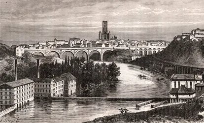 Albi - Languedoc-Roussillon-Midi-Pyrenee - gravure in 
