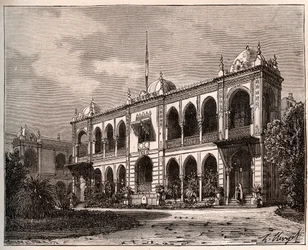 Algiers - Gouverneurspaleis in Mustapha - gravure in 