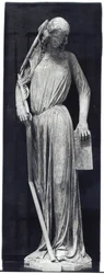 Allegorisch figuur van de Synagoge, van het zuidelijke transeptportaal van de kathedraal